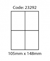 ABBA 23292 Laser Label [105mm x 148mm]